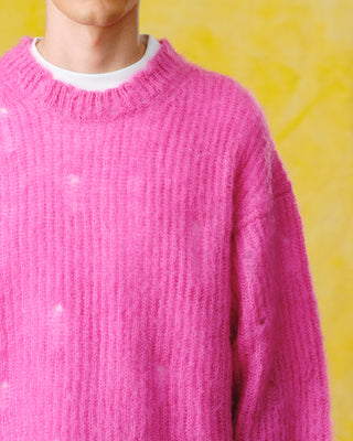 Pink Distressed Mohair Jumper