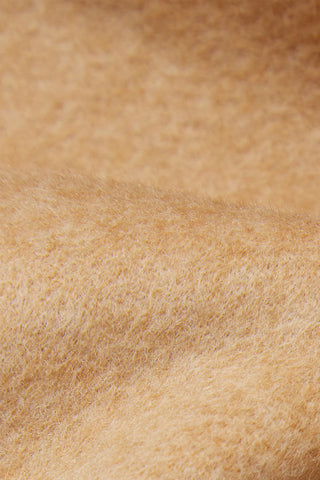 Camel Double-Breasted Coat