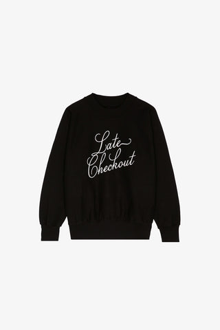 Black/White Script Crewneck Sweatshirt