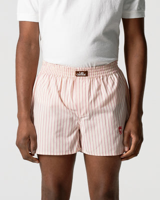White/Pink Striped Boxer Shorts