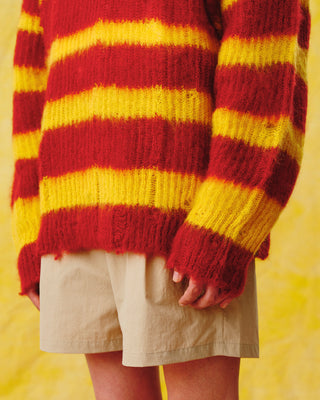 Distressed Mohair Striped Jumper