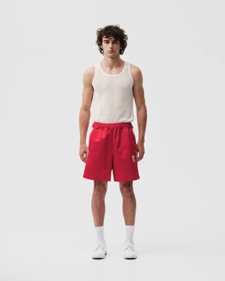 Red Grand Hotel Satin Shorts