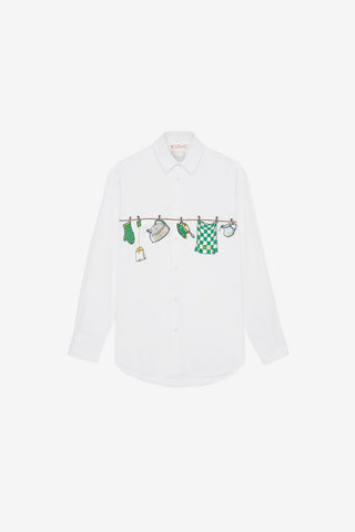 Harrods “Tea Time” Embroidered Shirt (Late 1980s–Early 1990s)