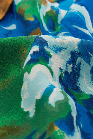 Kenzo Jungle Abstract Ocean Print Shirt (Early 1990s)