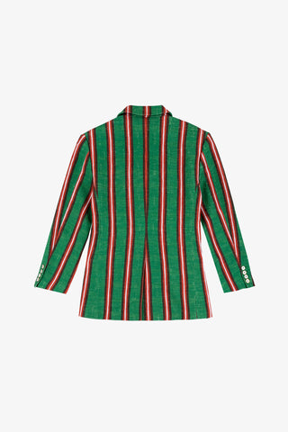 Green Striped Blazer
