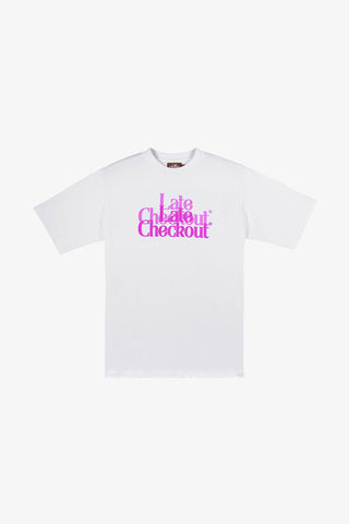 Double Trouble Pink Logo Tee