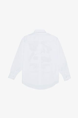 White Printed Dobby Cord Shirt
