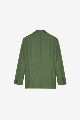 Green Double-Breasted Blazer