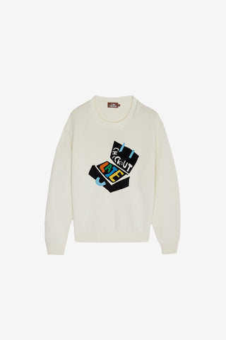 White Suitcase Jumper