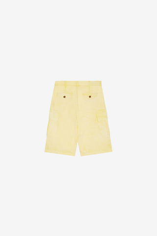 Yellow Faded Cargo Shorts