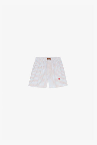 White/Blue Striped Boxer Shorts