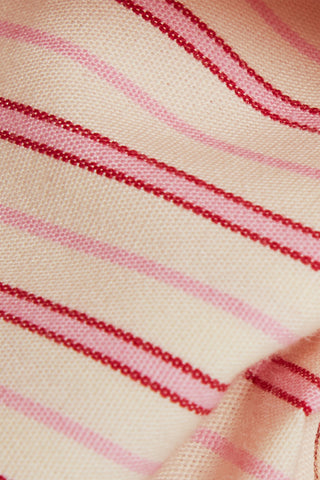 White/Pink Striped Flag Western Shirt