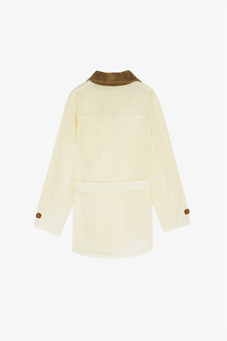 White Waxed Mackinaw Jacket