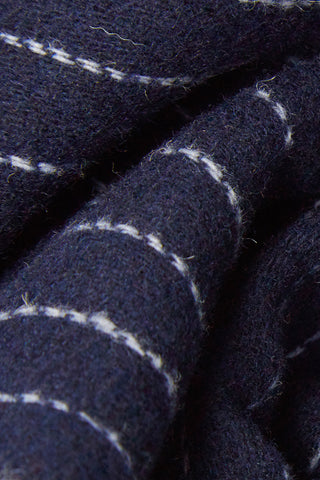 Navy Pinstripe Double-Breasted Blazer