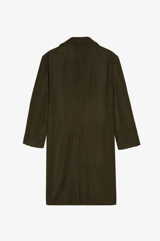 Dark Green Double-Breated Coat