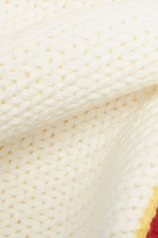 White V-Neck Jumper