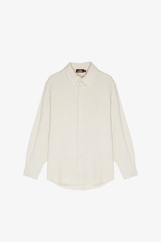 White Raw Edge Western Shirt