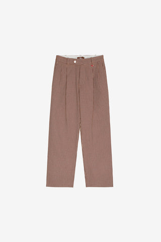 Houndstooth Double Pleated Trousers
