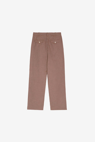 Houndstooth Double Pleated Trousers