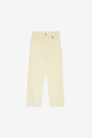 White Waxed Work Trousers