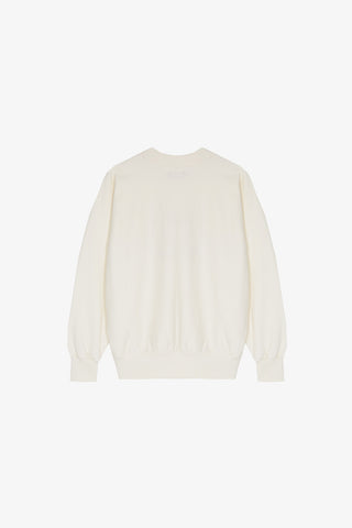 White/Red Script Crewneck Sweatshirt