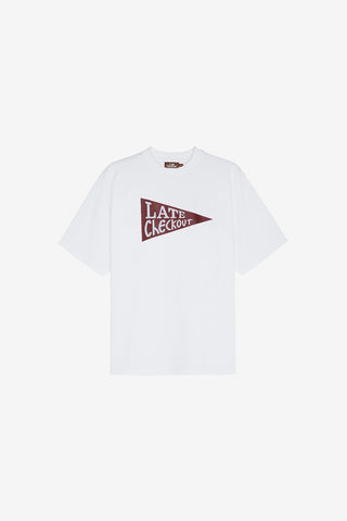 White Burgundy Flag Tee