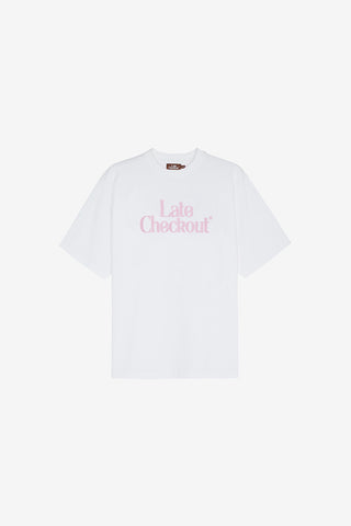 White Pink Logo Tee
