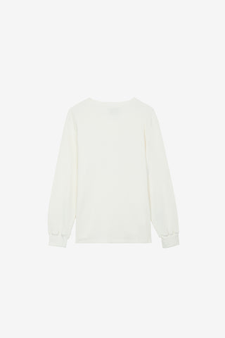 White LC 5 Vintage Waffle L/S Tee