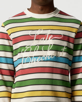 Multicolour Script Waffle L/S Tee