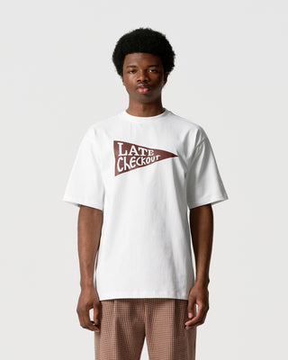 White Burgundy Flag Tee