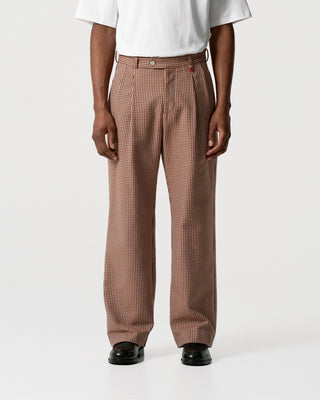 Houndstooth Double Pleated Trousers