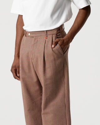 Houndstooth Double Pleated Trousers