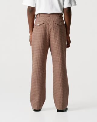 Houndstooth Double Pleated Trousers