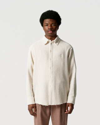 White Raw Edge Western Shirt