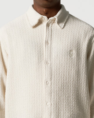 White Raw Edge Western Shirt