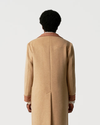 Camel Double-Breasted Coat