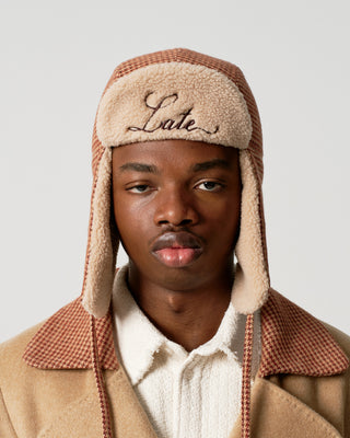 Houndstooth Late Aviator Hat