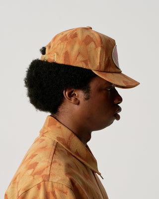 Orange Leaf Camo 5 Panel Cap