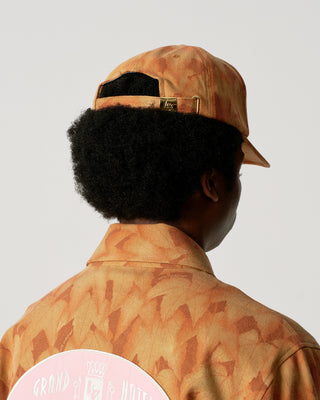 Orange Leaf Camo 5 Panel Cap