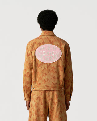 Orange Leaf Camo Work Jacket