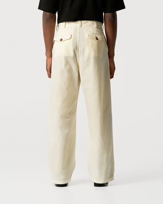 White Waxed Work Trousers