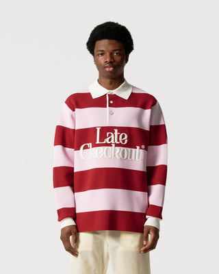 Pink/Burgundy Rugby Polo