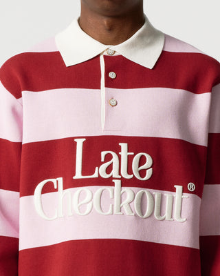 Pink/Burgundy Rugby Polo