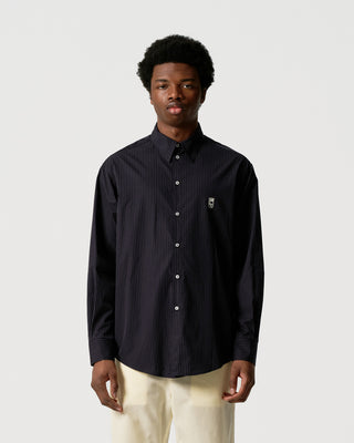 Navy Pinstripe Western Shirt