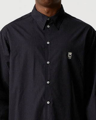 Navy Pinstripe Western Shirt