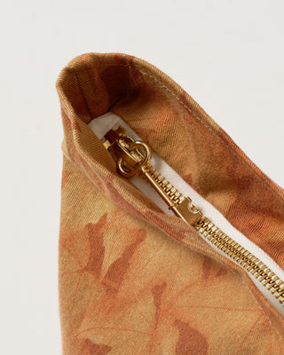 Orange Leaf Camo Zipper Tote Bag