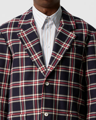 Navy Checkered Blazer