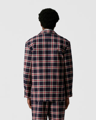 Navy Checkered Blazer