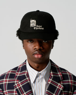Black Hotel Logo 5 Panel Cap