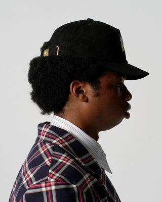 Black Hotel Logo 5 Panel Cap